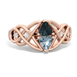 Alexandrite Keepsake Celtic Knot 14K Rose Gold ring R5300