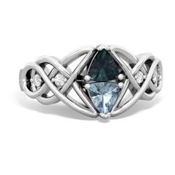 Alexandrite Keepsake Celtic Knot 14K White Gold ring R5300