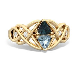 Alexandrite Keepsake Celtic Knot 14K Yellow Gold ring R5300