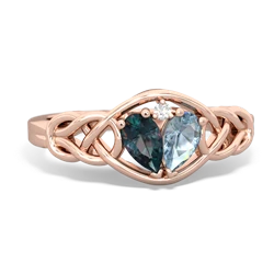 Alexandrite Celtic Love Knot 14K Rose Gold ring R5420