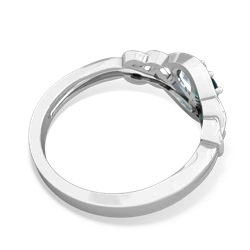 Alexandrite Celtic Love Knot 14K White Gold ring R5420