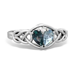 Alexandrite Celtic Love Knot 14K White Gold ring R5420