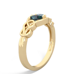 Alexandrite Celtic Love Knot 14K Yellow Gold ring R5420