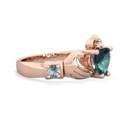 Alexandrite Claddagh Keepsake 14K Rose Gold ring R5245