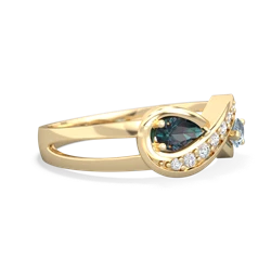 Alexandrite Diamond Infinity 14K Yellow Gold ring R5390