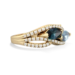 Alexandrite Diamond Rivers 14K Yellow Gold ring R3070