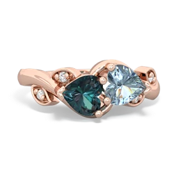 Alexandrite Floral Elegance 14K Rose Gold ring R5790