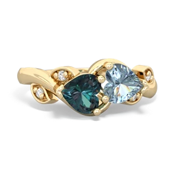 Alexandrite Floral Elegance 14K Yellow Gold ring R5790