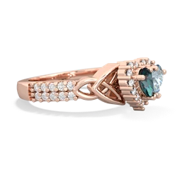 Alexandrite Celtic Knot Two Hearts As One 14K Rose Gold ring R2644HRT