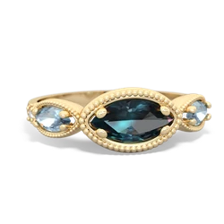 Alexandrite Milgrain Marquise 14K Yellow Gold ring R5700