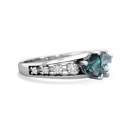Alexandrite Heart To Heart 14K White Gold ring R3342