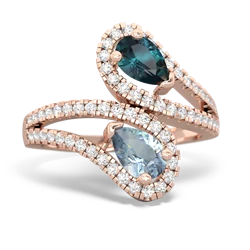 Alexandrite Diamond Dazzler 14K Rose Gold ring R3000