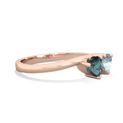 Alexandrite Sweethearts 14K Rose Gold ring R5260