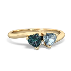 Alexandrite Sweethearts 14K Yellow Gold ring R5260