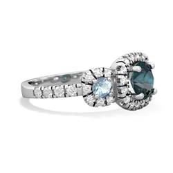 Alexandrite Regal Halo 14K White Gold ring R5350