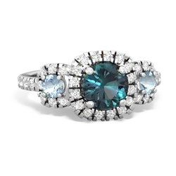 Alexandrite Regal Halo 14K White Gold ring R5350