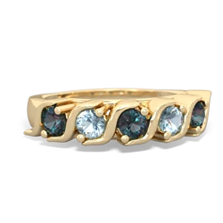 Alexandrite Anniversary Band 14K Yellow Gold ring R2089