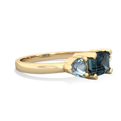 Alexandrite Three Stone 14K Yellow Gold ring R5235