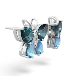 Alexandrite Butterfly 14K White Gold earrings E2215