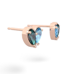 Alexandrite 'Our Heart' 14K Rose Gold earrings E5072