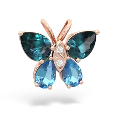 Alexandrite Butterfly 14K Rose Gold pendant P2215