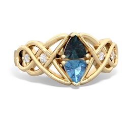 Alexandrite Keepsake Celtic Knot 14K Yellow Gold ring R5300