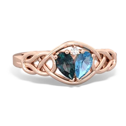 Alexandrite Celtic Love Knot 14K Rose Gold ring R5420