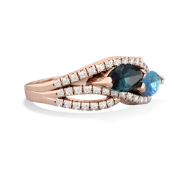 Alexandrite Diamond Rivers 14K Rose Gold ring R3070