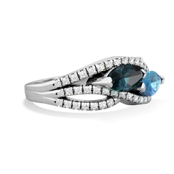 Alexandrite Diamond Rivers 14K White Gold ring R3070