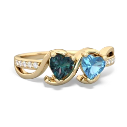 Alexandrite Side By Side 14K Yellow Gold ring R3090