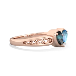 Alexandrite Filligree 'One Heart' 14K Rose Gold ring R5070