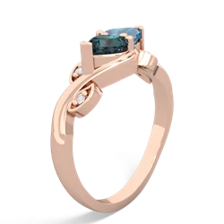 Alexandrite Floral Elegance 14K Rose Gold ring R5790