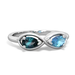 Alexandrite Infinity 14K White Gold ring R5050