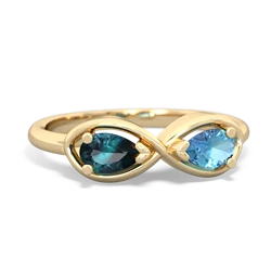 Alexandrite Infinity 14K Yellow Gold ring R5050