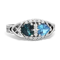 Alexandrite Sparkling Celtic Knot 14K White Gold ring R2645