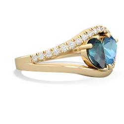 Alexandrite Nestled Heart Keepsake 14K Yellow Gold ring R5650