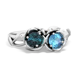 Alexandrite Rose Garden 14K White Gold ring R5510