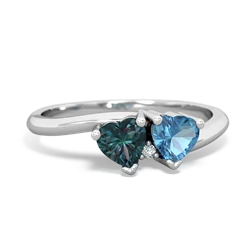 Alexandrite Sweethearts 14K White Gold ring R5260