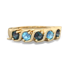 Alexandrite Anniversary Band 14K Yellow Gold ring R2089