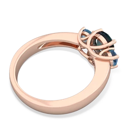 Alexandrite Three Stone Round Trellis 14K Rose Gold ring R4018