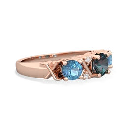 Alexandrite Hugs And Kisses 14K Rose Gold ring R5016