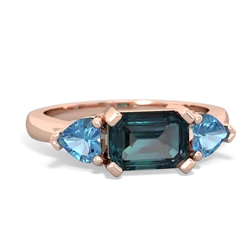 Alexandrite Three Stone 14K Rose Gold ring R5235