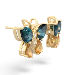 Alexandrite Butterfly 14K Yellow Gold earrings E2215