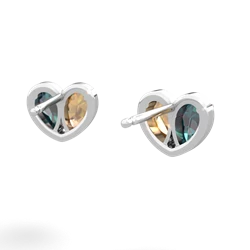 Alexandrite 'Our Heart' 14K White Gold earrings E5072