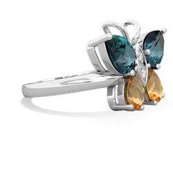 Alexandrite Butterfly 14K White Gold ring R2215
