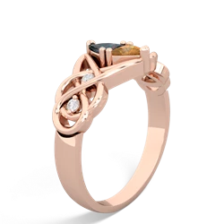 Alexandrite Keepsake Celtic Knot 14K Rose Gold ring R5300