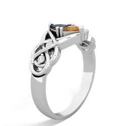 Alexandrite Keepsake Celtic Knot 14K White Gold ring R5300