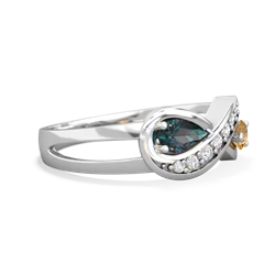 Alexandrite Diamond Infinity 14K White Gold ring R5390