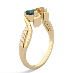 Alexandrite Side By Side 14K Yellow Gold ring R3090