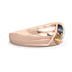 Alexandrite Men's Streamline 14K Rose Gold ring R0460